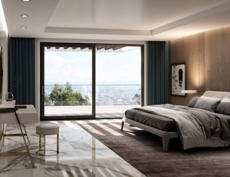 Poignée SLIDE sur baie coulissante SLIDE chambre